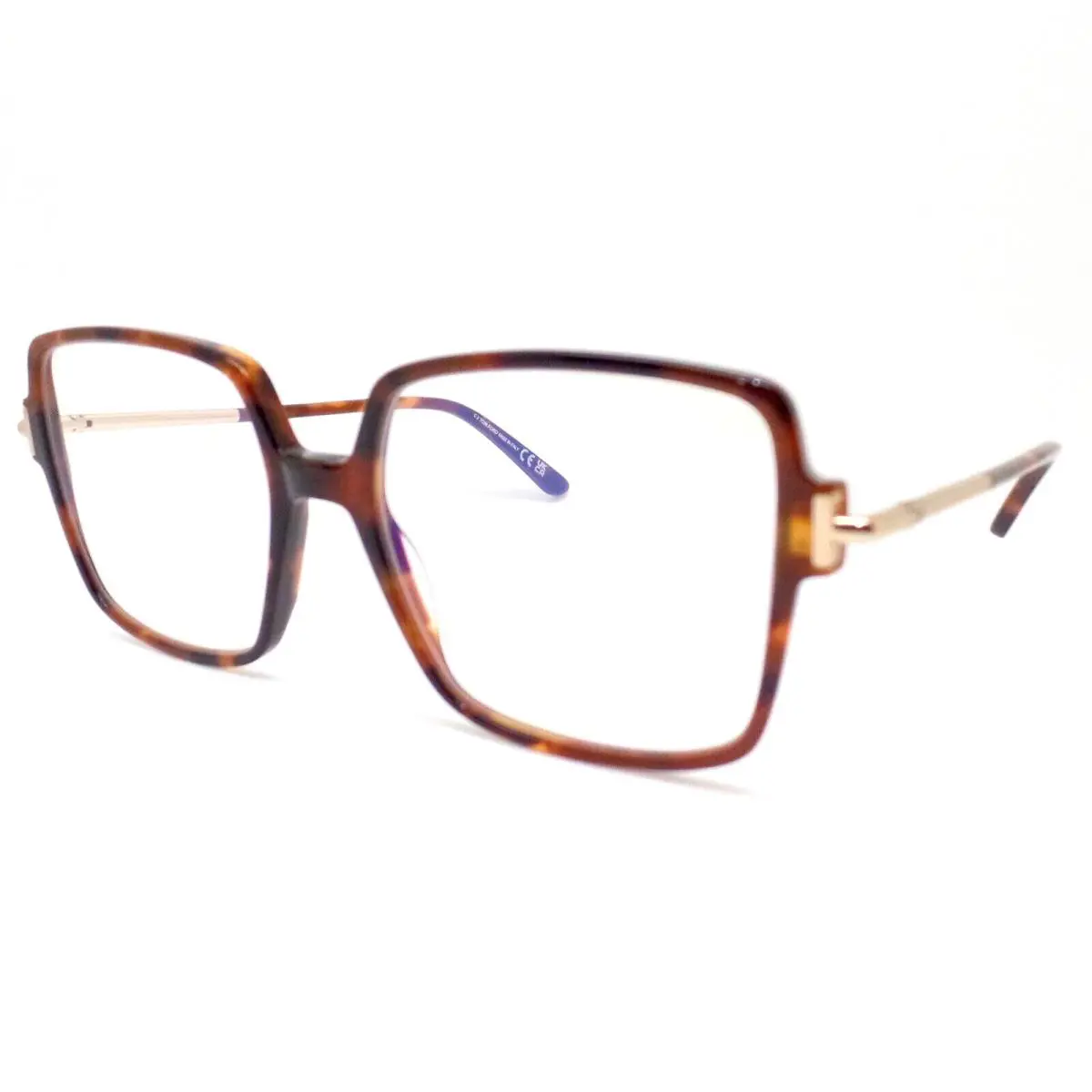 Tom Ford TF 5915 052 Red Havana 53mm Blue Block Frames