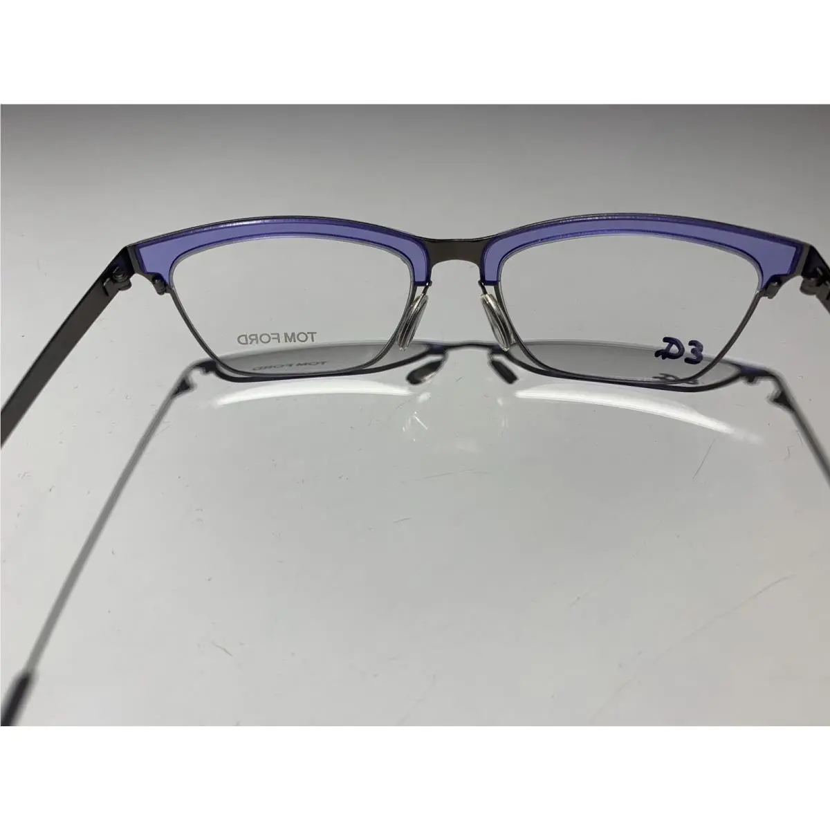 TF 5392 080 Transparent Violet Eyeglasses 54mm Clubmaster Style by Tom ...