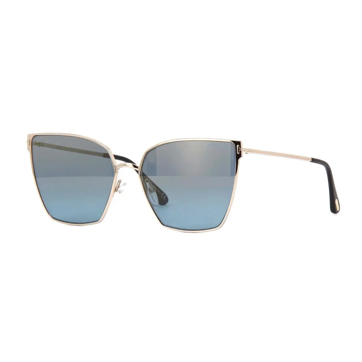 Tom Ford Helena FT 0653 Rose Gold/blue Gold Flash Mirror 28V Sunglasses - Frame: Rose Gold, Lens: Blue Gold Flash Mirror
