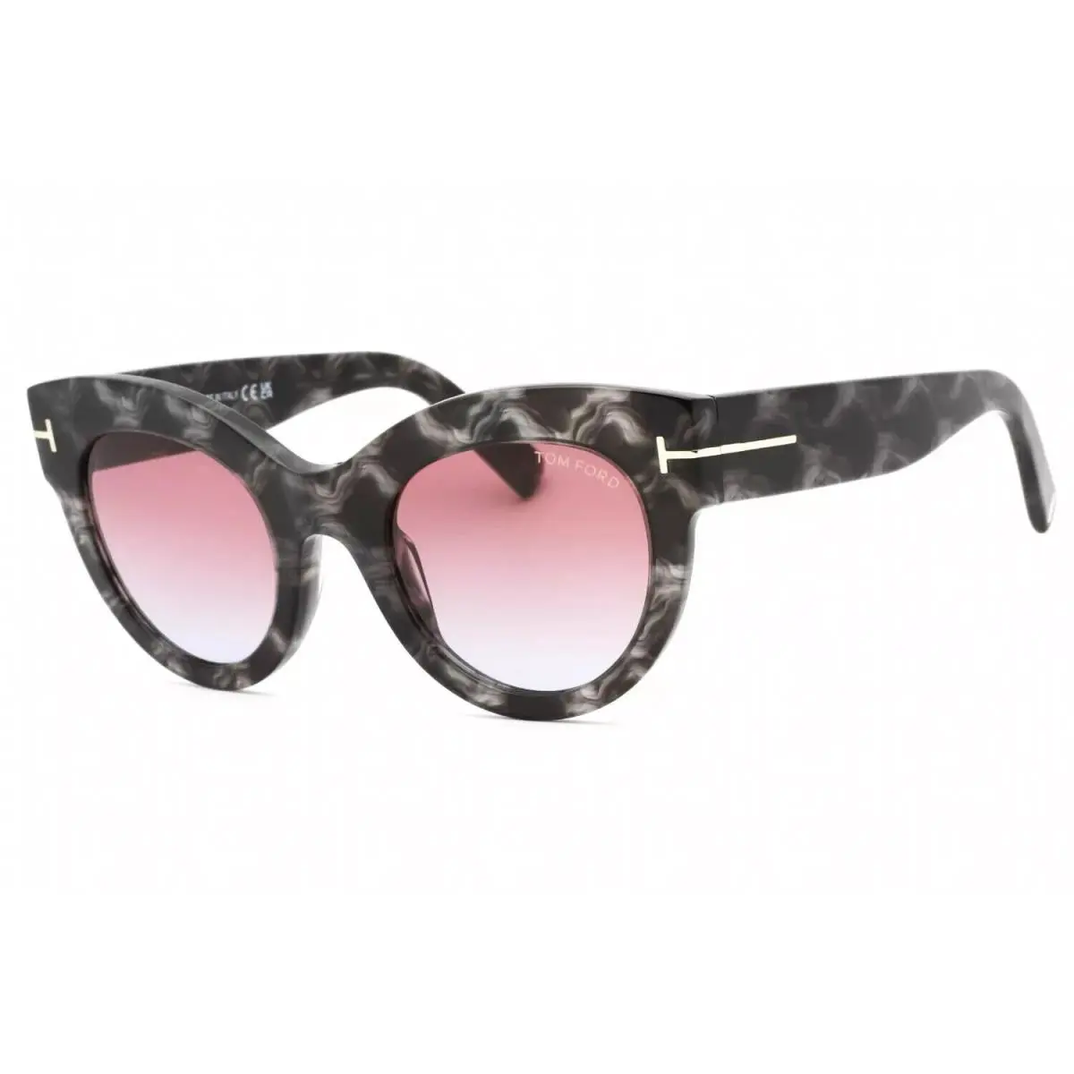 Tom Ford Sunglasses - FT1063/S Lucilla 56Z - Grey Havana / Violet Gradient - Frame: Grey Havana, Lens: Violet Fade