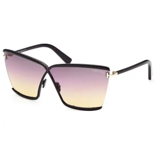 Tom Ford Elle FT0936 01B Sunglasses Black Frame Gradient Smoke Lenses 71mm