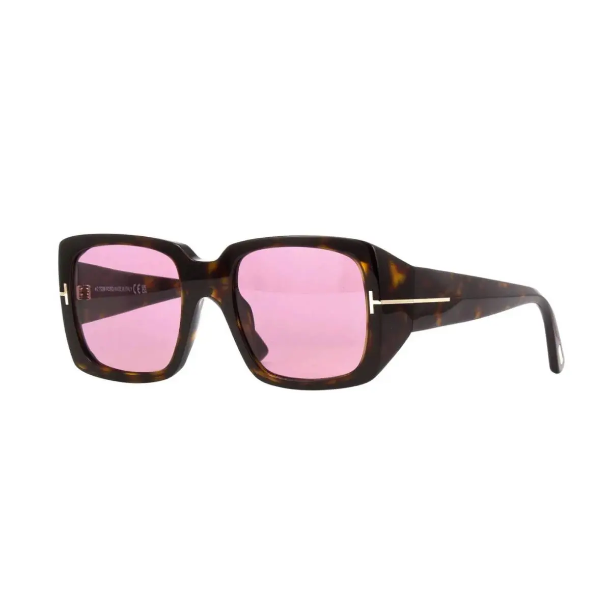 Tom Ford RYDER-02 FT 1035 Dark Havana/violet 52Y Sunglasses - Frame: Dark Havana, Lens: Violet