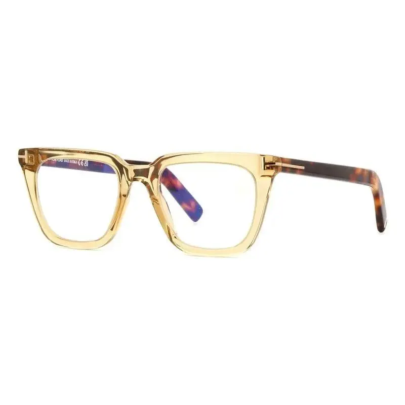 Tom Ford FT5963-B 045 Shiny Light Brown 50mm Eyeglasses