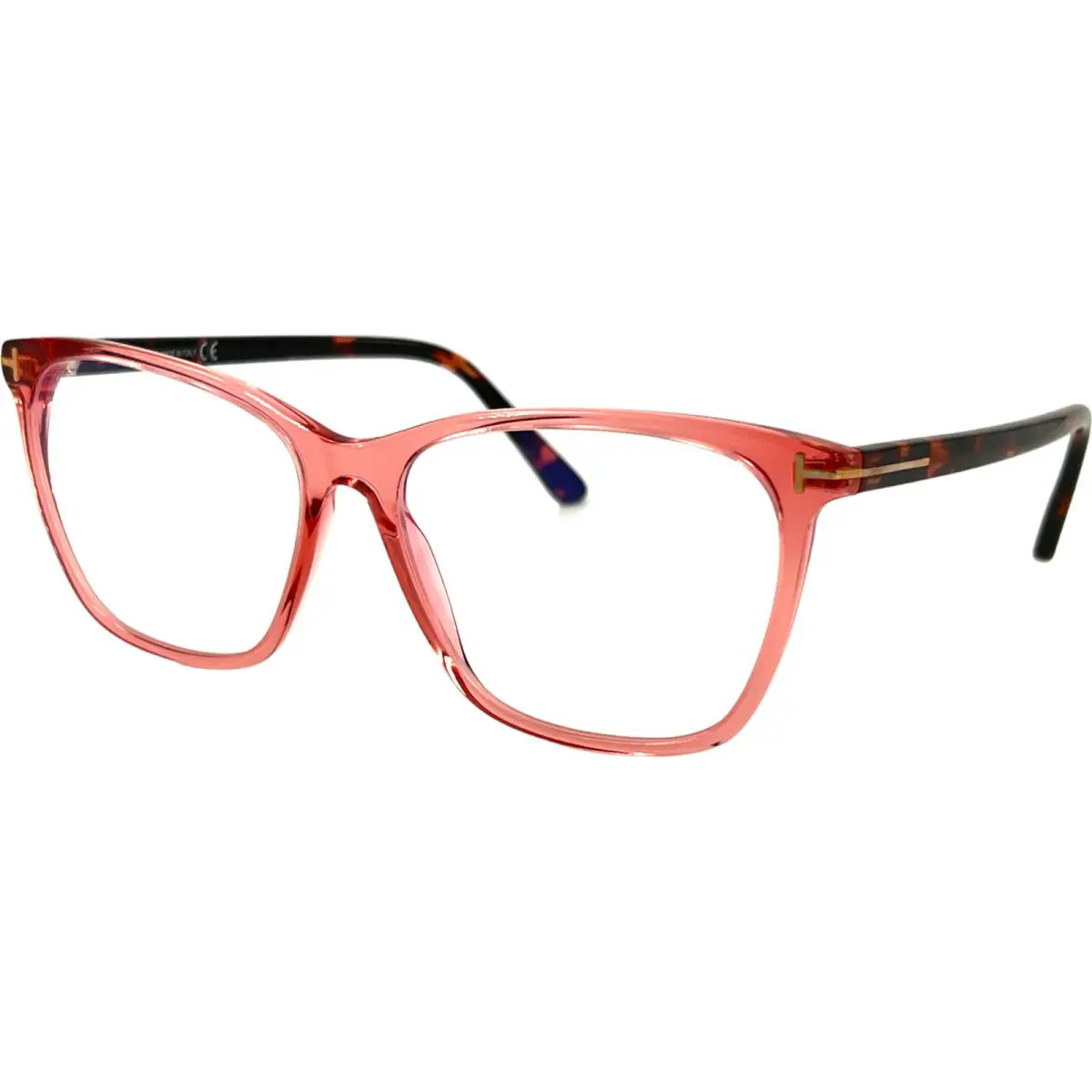 TF5762B Womens Plastic Eyeglass Frame 074 Lt Pink 55-15 Blue Block Lens by Tom Ford