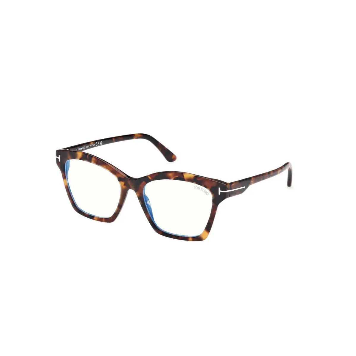 Tom Ford Eyeglasses FT5965-B 052 53mm Havana / Blue Filter Lens