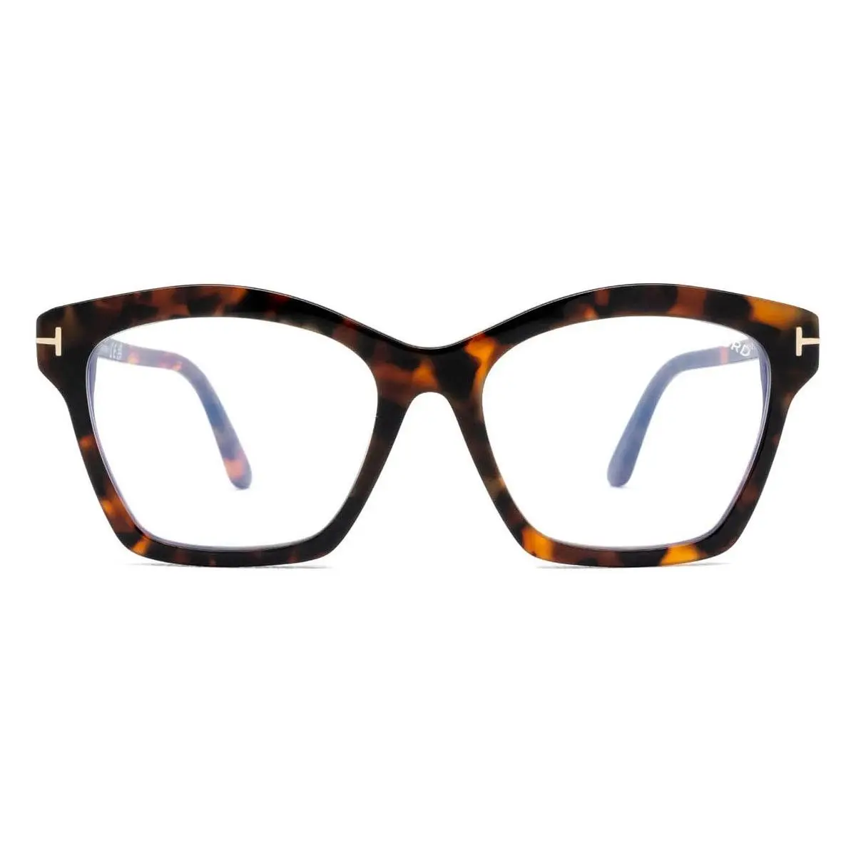 Tom Ford Eyeglasses FT5965-B 052 53mm Havana / Blue Filter Lens