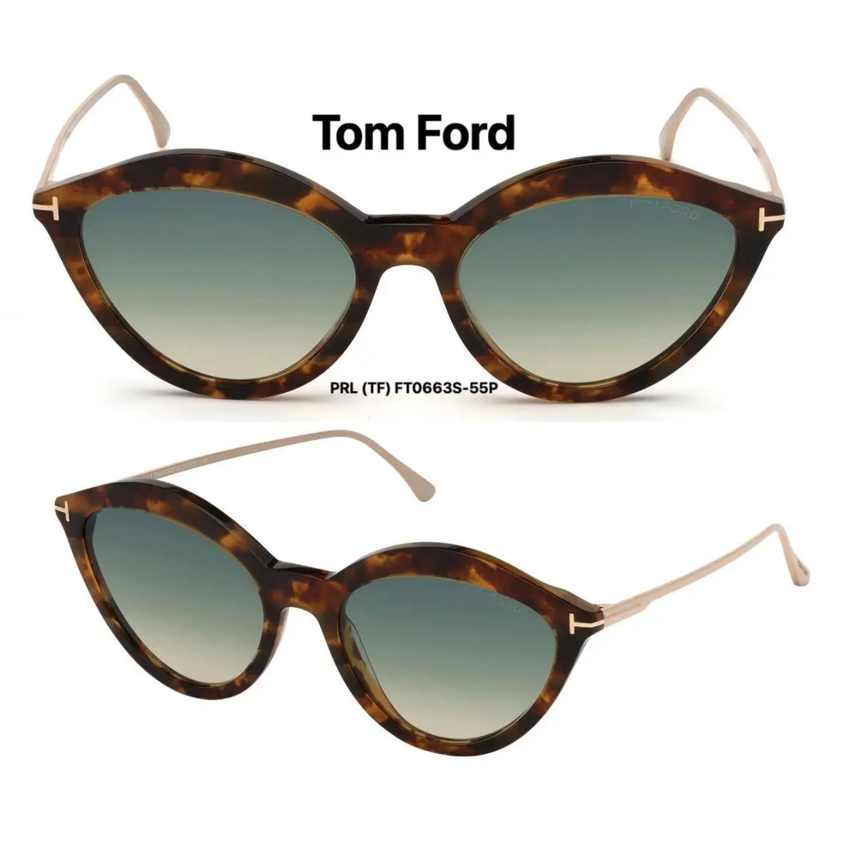 Tom Ford FT0663 55P Chloe Women`s Sunglasses Havana
