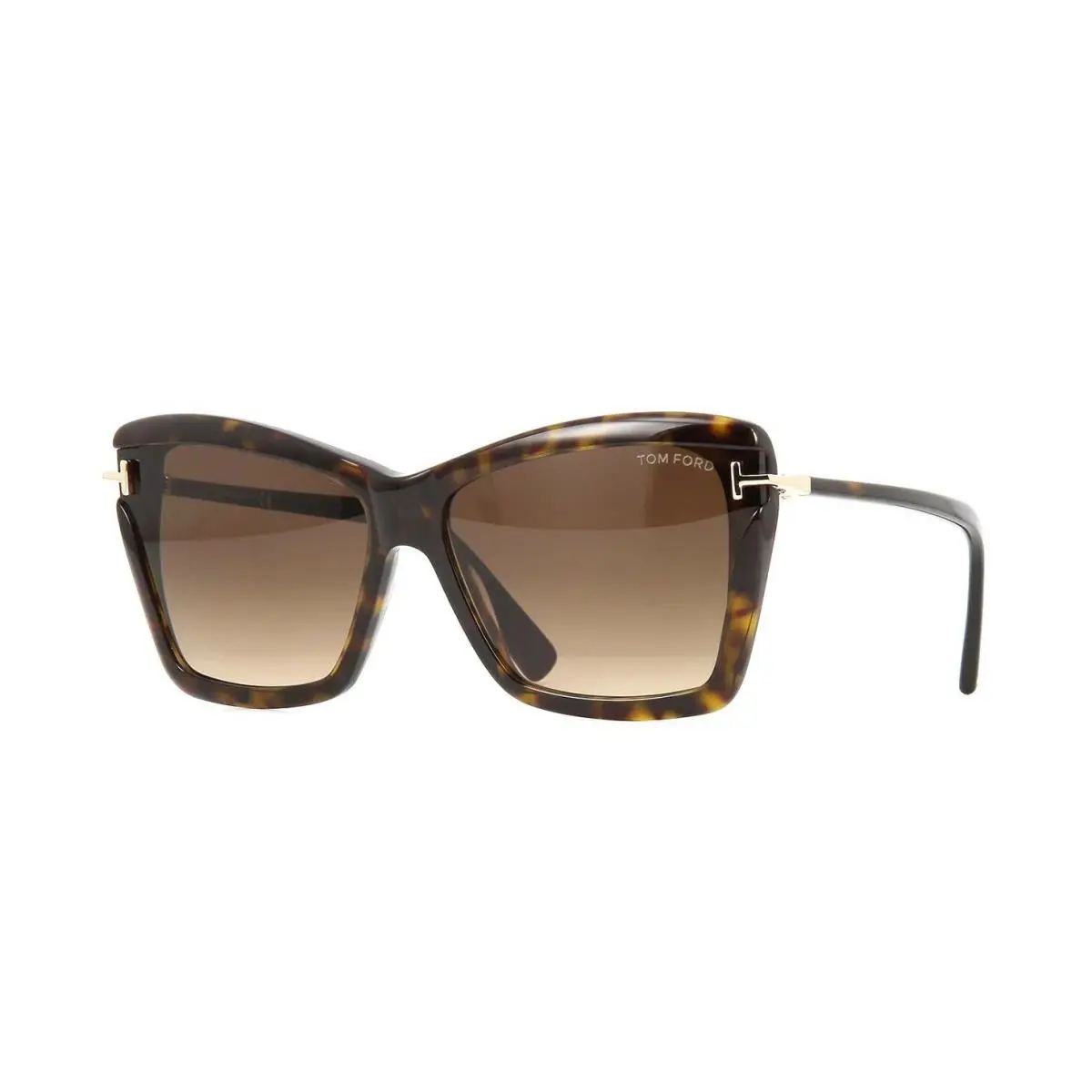 Tom Ford Leah FT 0849 Dark Havana/brown Shaded 52F Sunglasses - Frame: Dark Havana, Lens: Brown Shaded