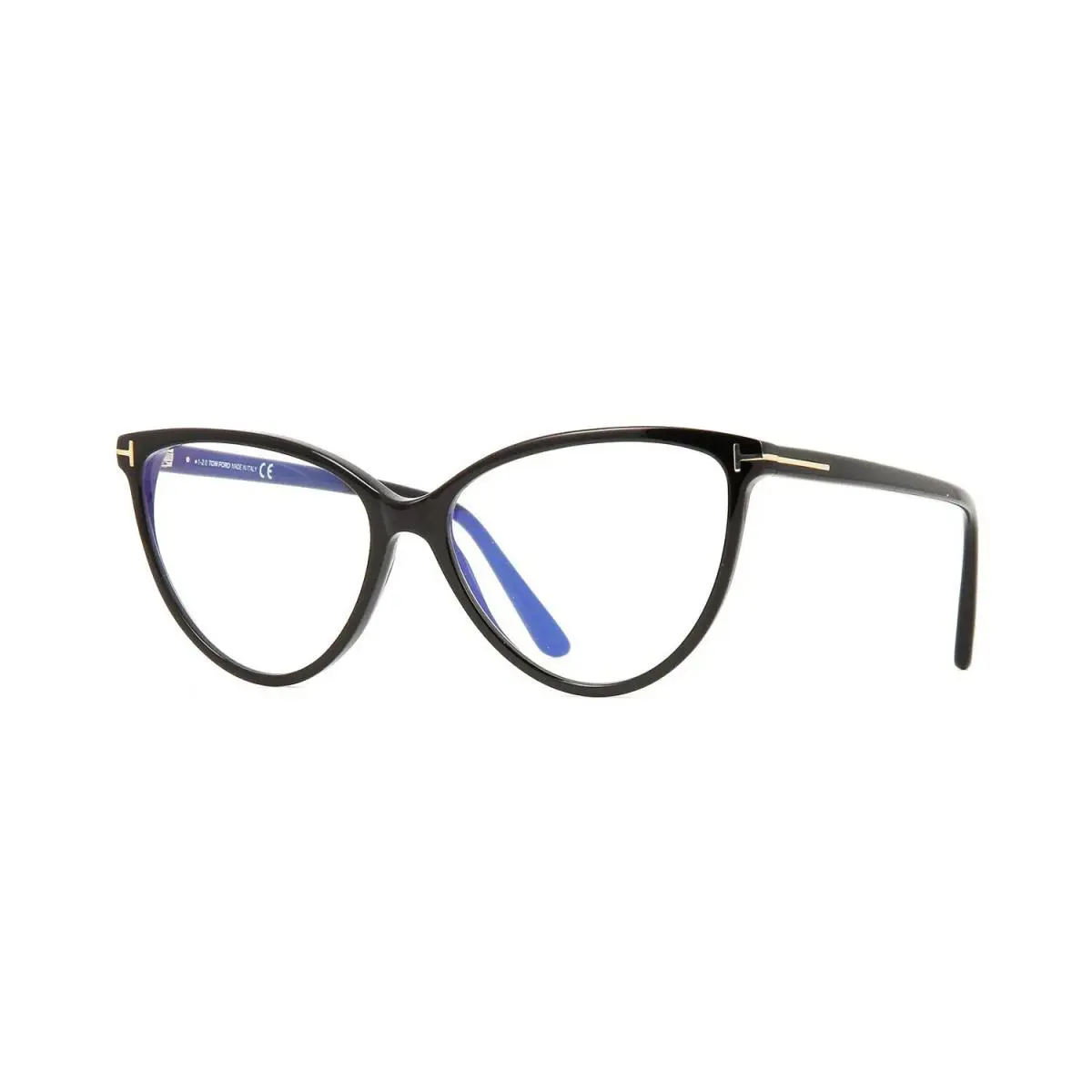 FT 5743-B Blue Block Shiny Black 001 Eyeglasses by Tom Ford