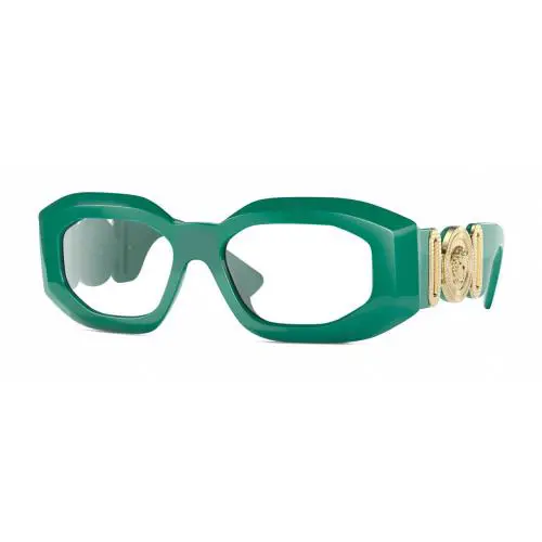 Versace VE4425U Designer Reading Glasses Emerald Green Gold Oval 54mm - Frame: Green, Lens: Clear