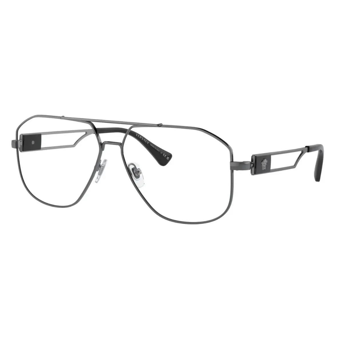 Versace Aviator Reading Glasses Mod. 1287 1001 59-13 Gunmetal Frames Readers