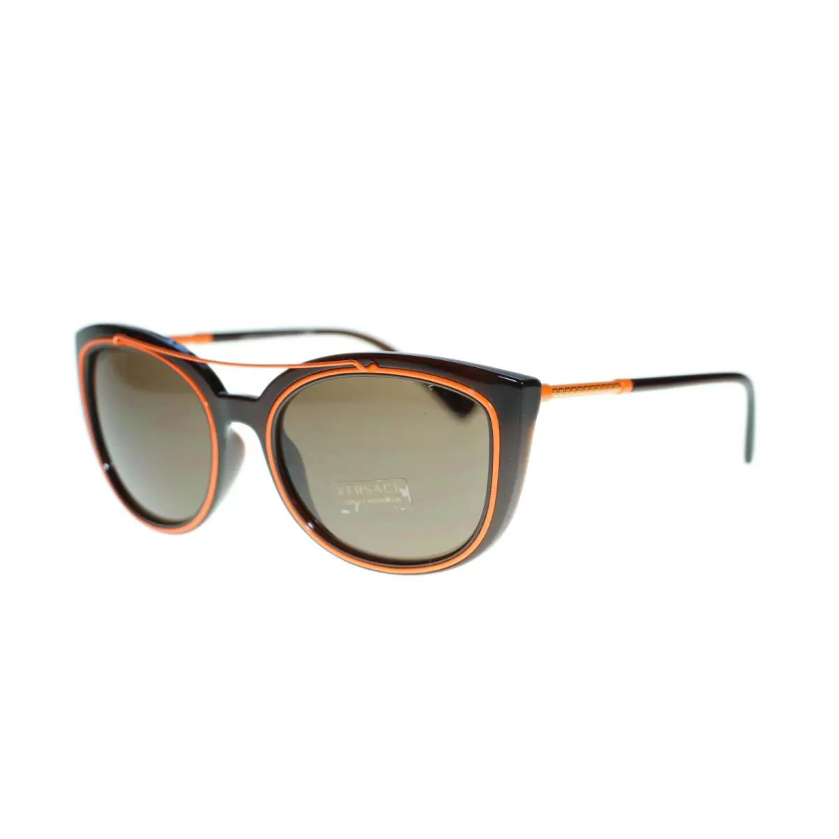Cat Eye Unisex Sunglasses VE4336 56mm 509373 Transparent Brown by Versace