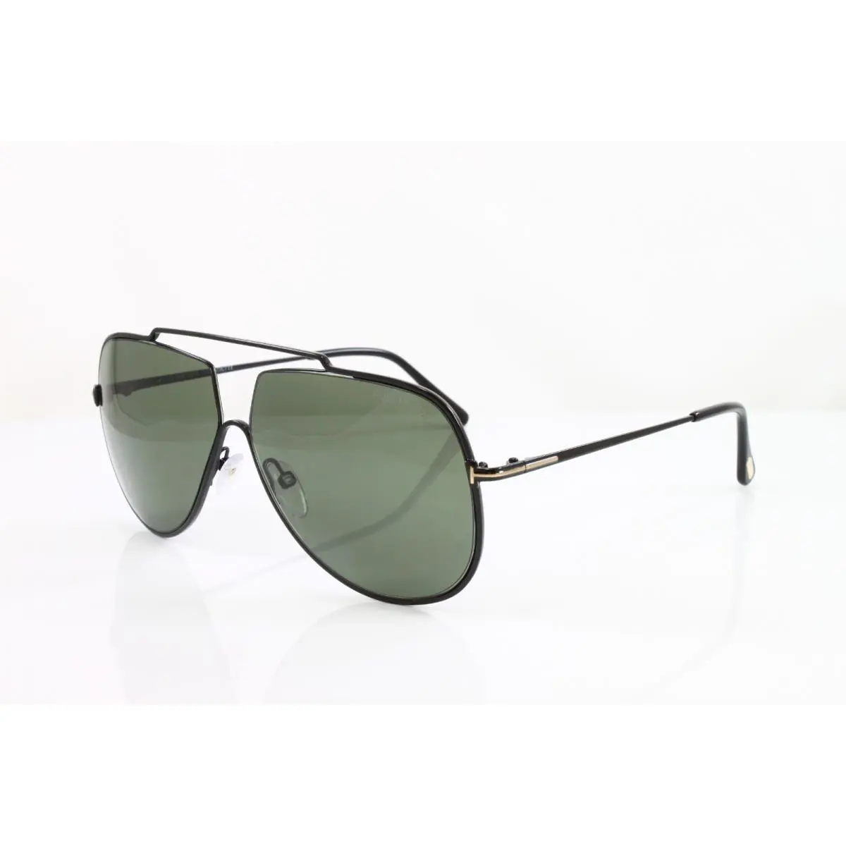 Tom Ford Sunglasses Men`s Aviator FT0586S Chase-02 01N Black 61mm Green Lens