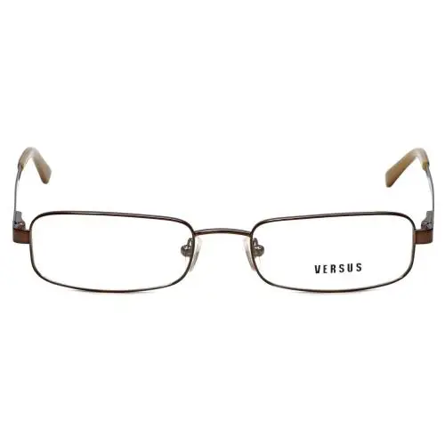 Versus by Versace Designer Reading Glasses 7039-1006 Bronze 52mm - Bronze Copper Brown, Frame: Metallic, Lens: Clear