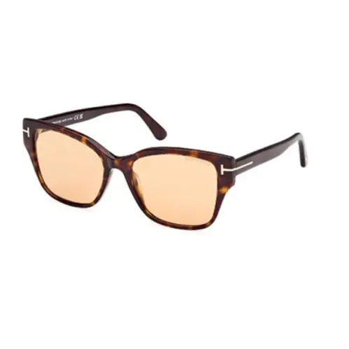 Tom Ford Elsa FT1108 52E Dark Havana/brown Square Women`s Sunglasses - Frame: Dark Havana, Lens: Brown