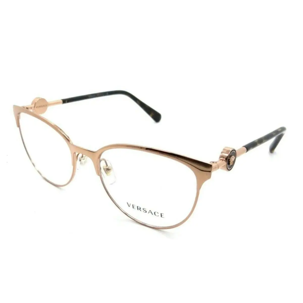 Versace Reading Glasses Mod. 1271 1412 54-18 Rose Gold Cateye Frames Readers