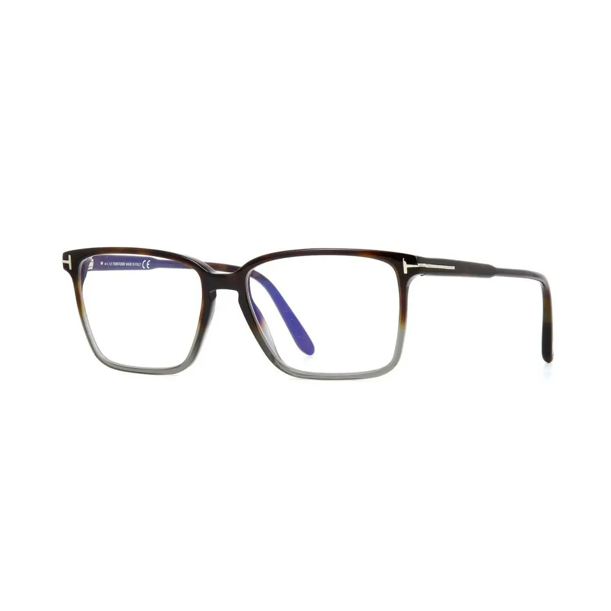 Tom Ford FT 5696-B Blue Block Havana To Grey Crystal 056 Eyeglasses