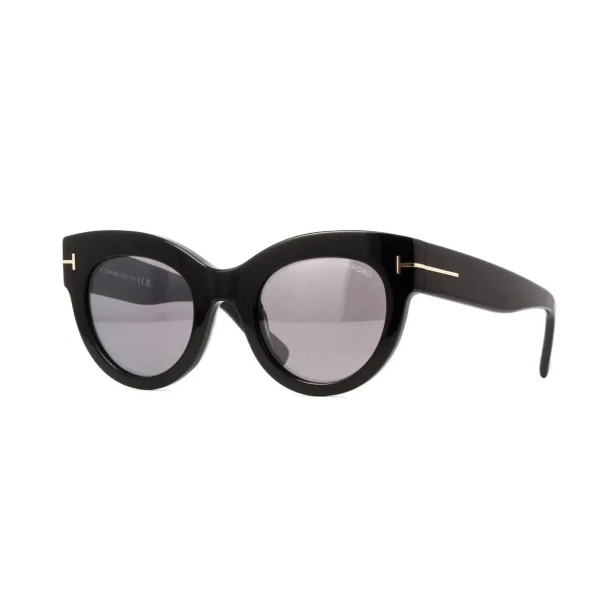 Tom Ford Lucilla FT 1063 Black/smoke Mirrored 01C Sunglasses - Frame: Black, Lens: Smoke Mirrored