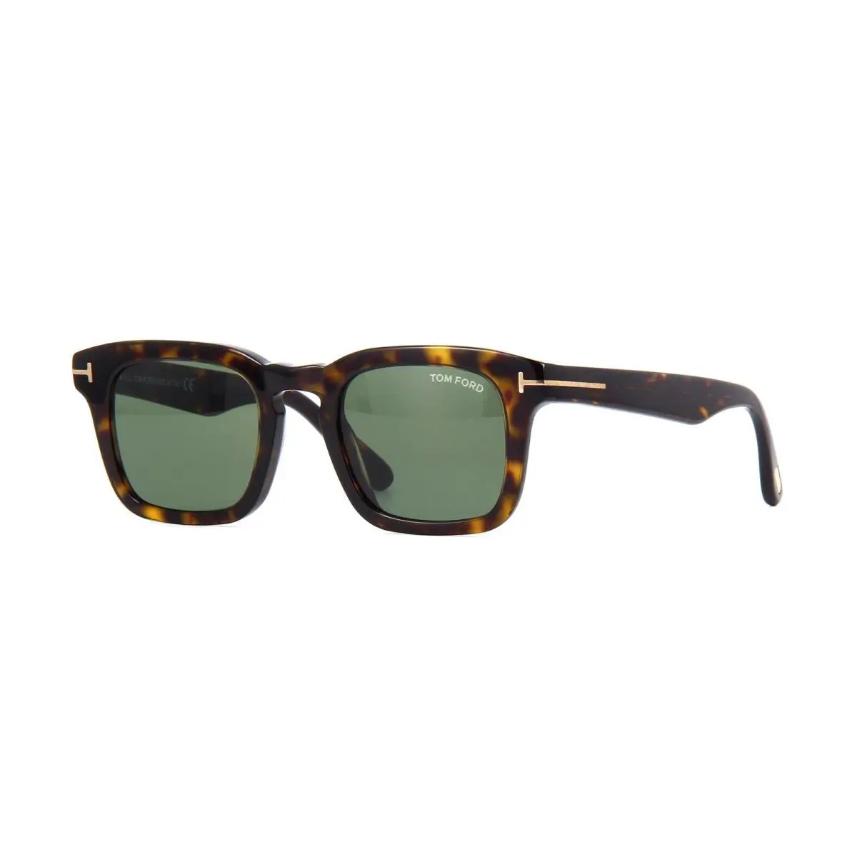 Tom Ford Dax FT 0751 Dark Havana/green 52N Sunglasses - Frame: Dark Havana, Lens: Green