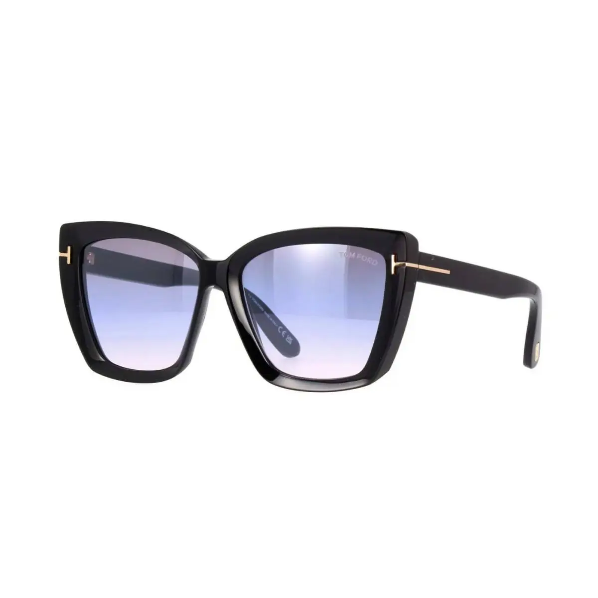 Tom Ford SCARLET-02 FT 0920 Shiny Black/blue Brown Shaded Flash 01B Sunglasses