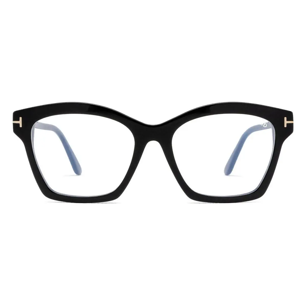 Tom Ford Eyeglasses FT5965-B 001 53mm Black / Blue Filter Lens