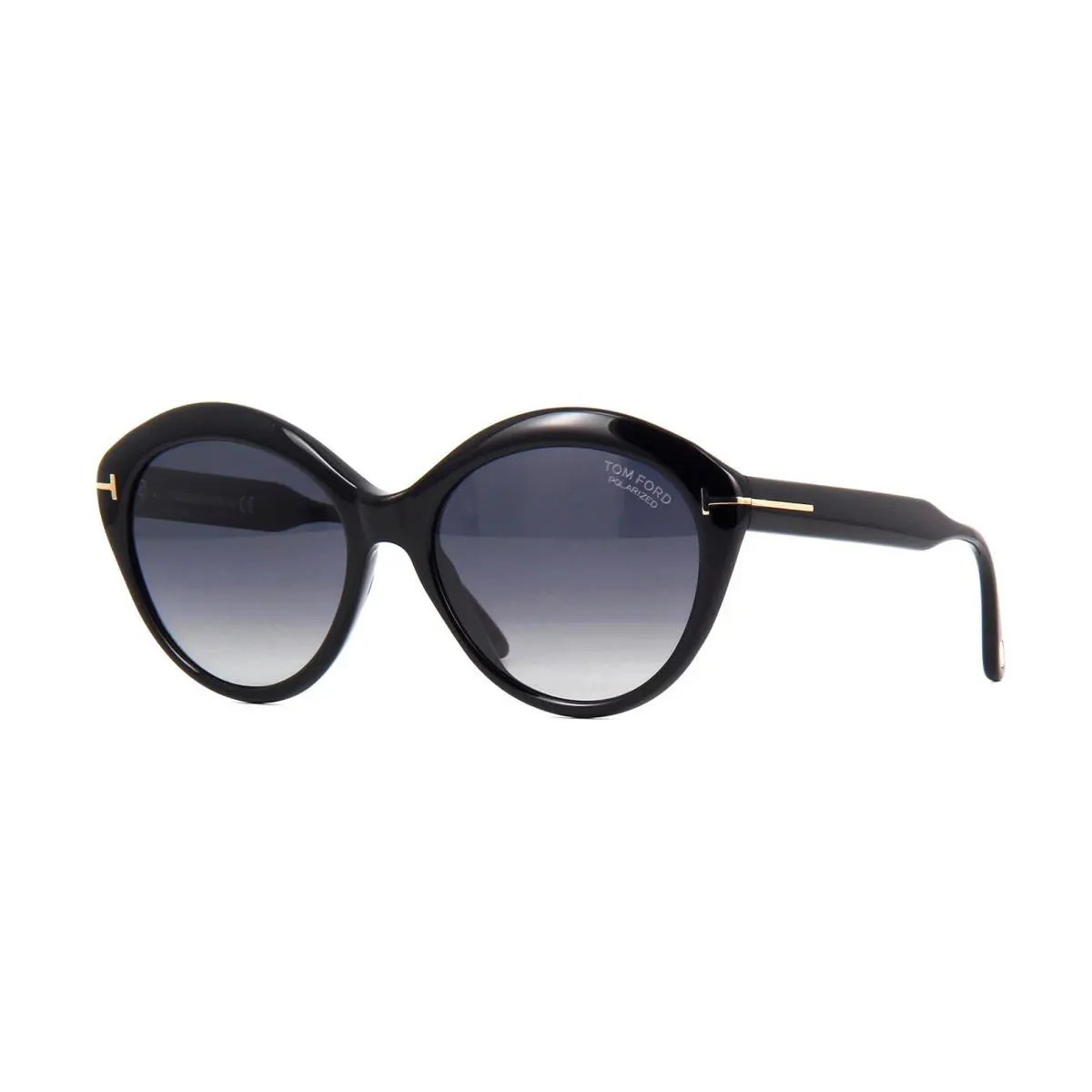 Tom Ford Maxine FT 0763 Shiny Black/grey Shaded Polarized 01D Sunglasses