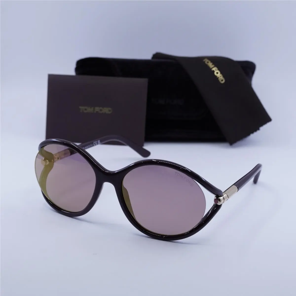 FT1090 48Z Shiny Dark Brown/rose Brown 59-18-120 Sunglasses by Tom Ford