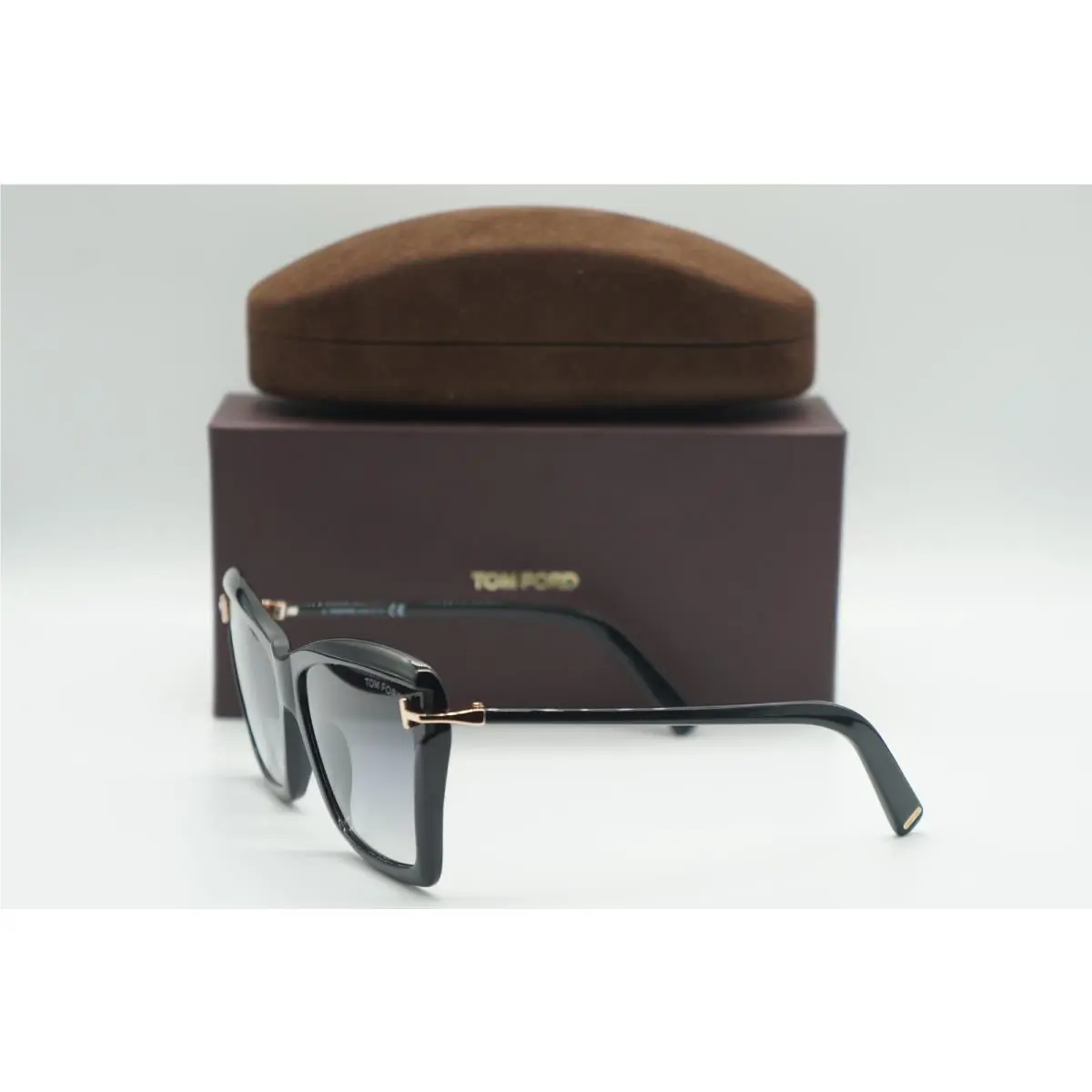Tom Ford TF 849 01B Leah Black Gold Sunglasses Frames 64-15