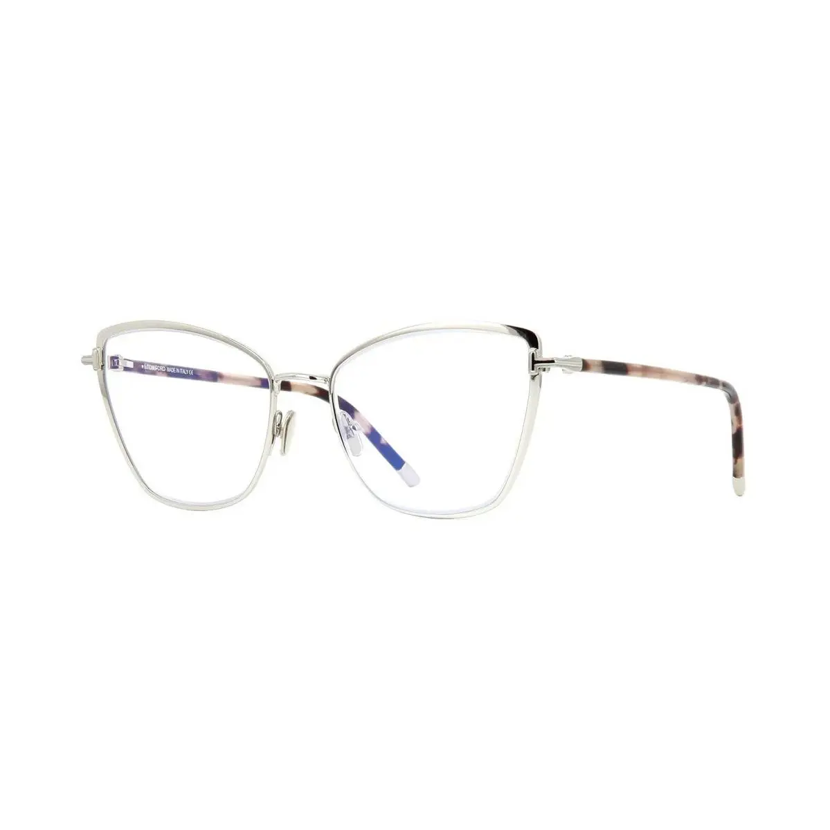 Tom Ford FT 5740-B Blue Block Shiny Palladium 016 Eyeglasses