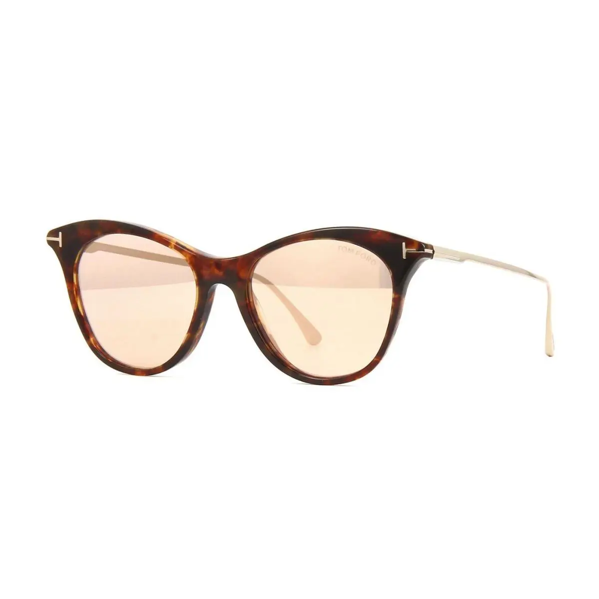 Tom Ford Micaela FT 0662 Havana/brown with Gold Mirror 55G Sunglasses - Frame: Havana, Lens: Brown With Gold Mirror