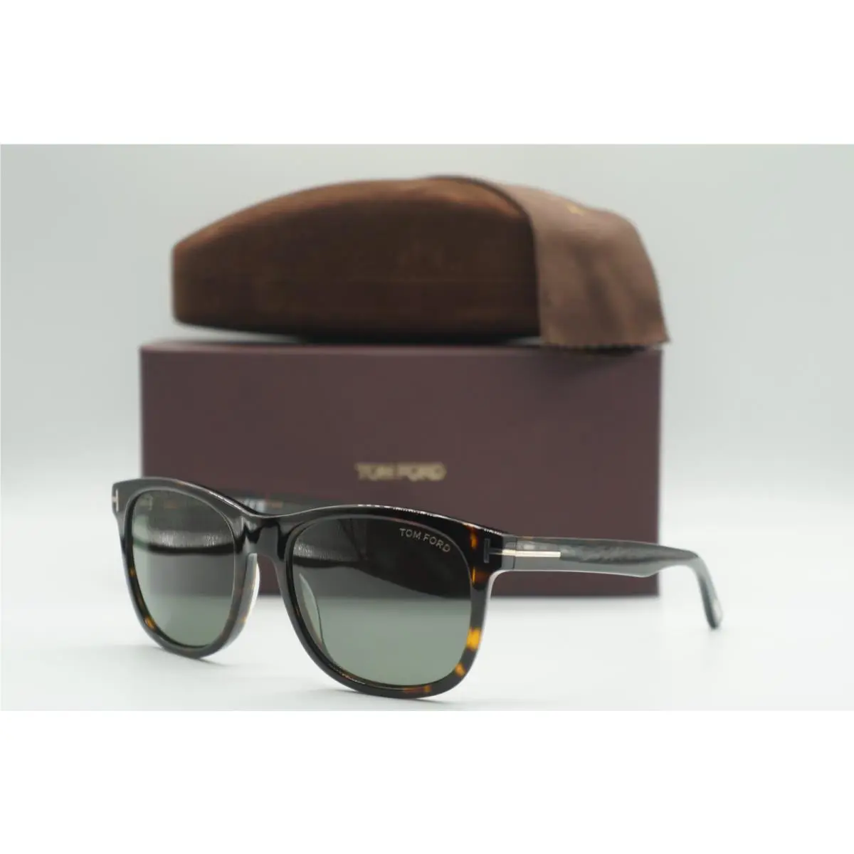 Tom Ford TF 595 52N Brown Tortoise Green Sunglasses Frames 55-19