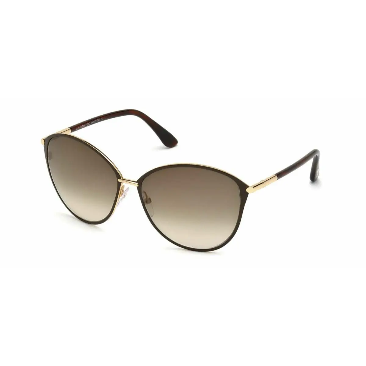 Tom Ford FT0320 Penelope 28F Shiny Rose Gold Sunglasses - Frame: Shiny Rose Gold, Lens: Brown