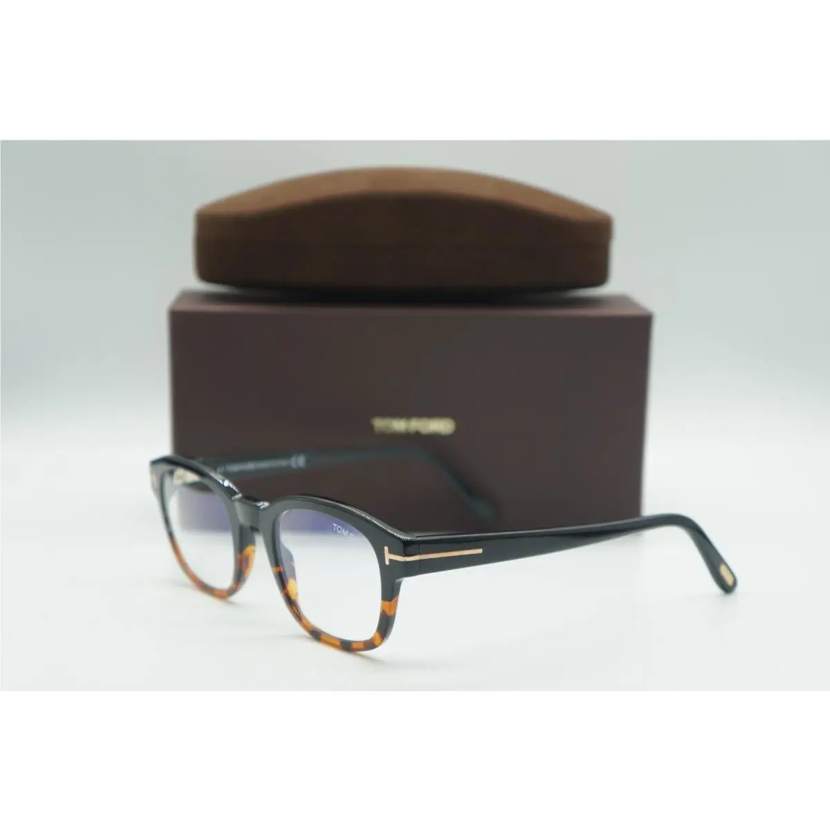 Tom Ford TF 5808-B 005 Black Havana Eyeglasses Frames 49-23