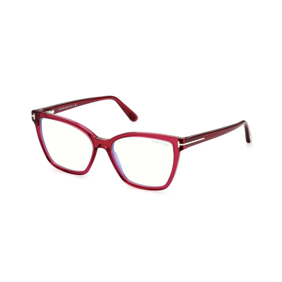 FT 5812-B Blue Block Transparent Fuchsia 074 Eyeglasses by Tom Ford