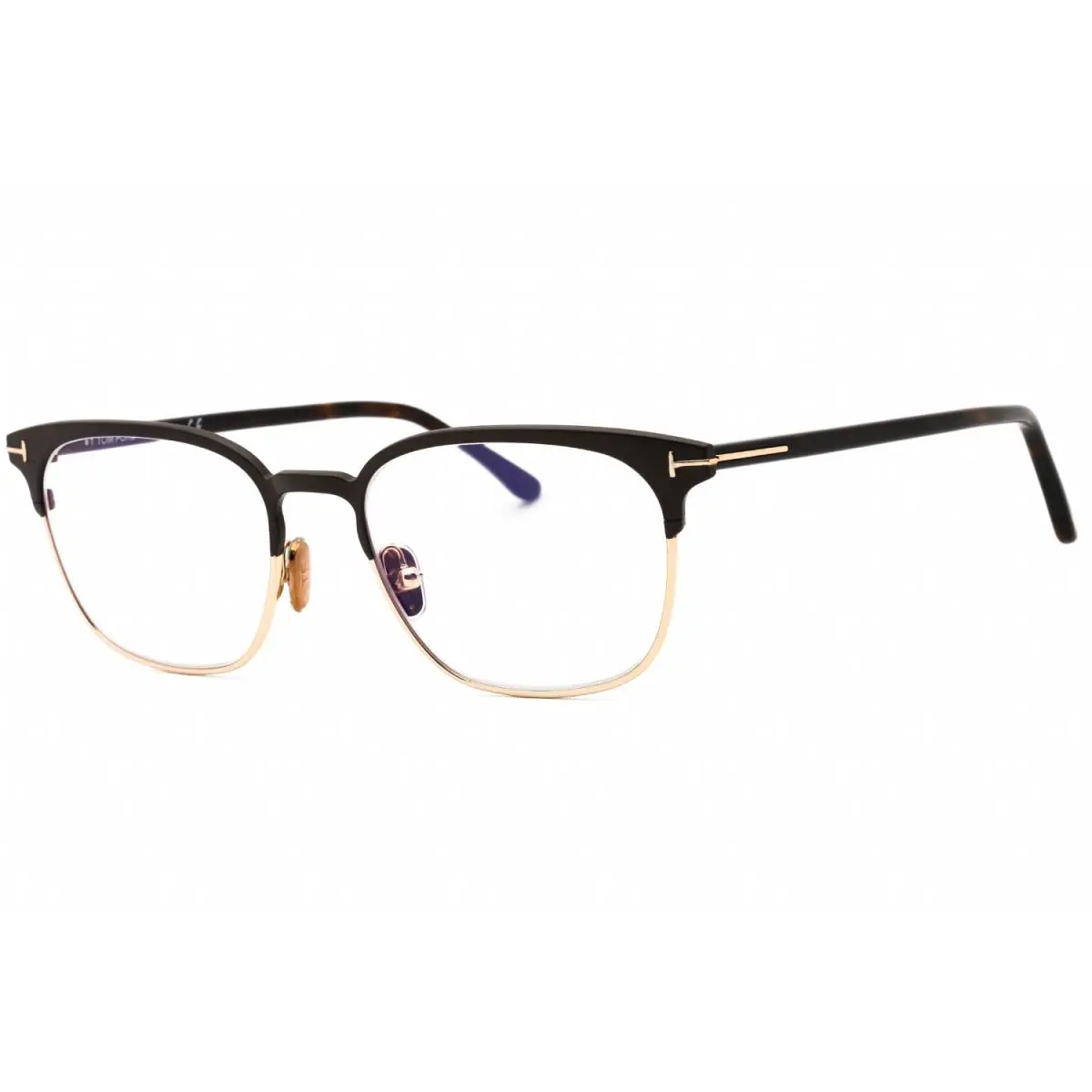 Tom Ford FT5799-B 049 Matte Dark Brown Blue Block Lens 53 mm Men`s Eyeglasses
