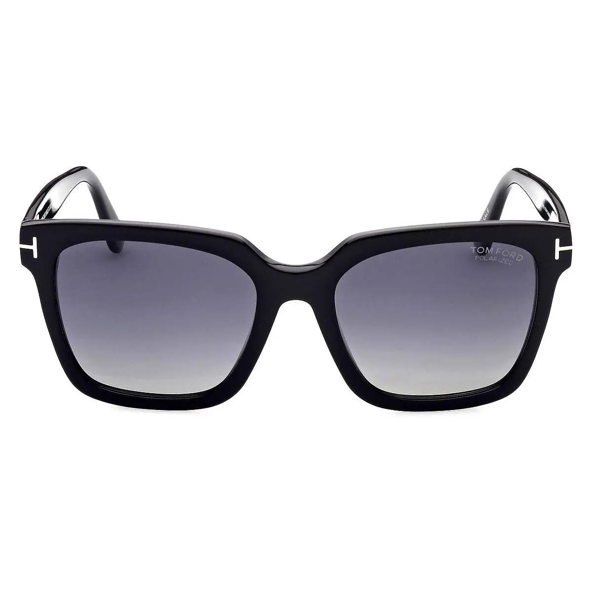 Tom Ford FT0952 Selby Sunglasses Shiny Black Polarized Gradient Smoke 55mm