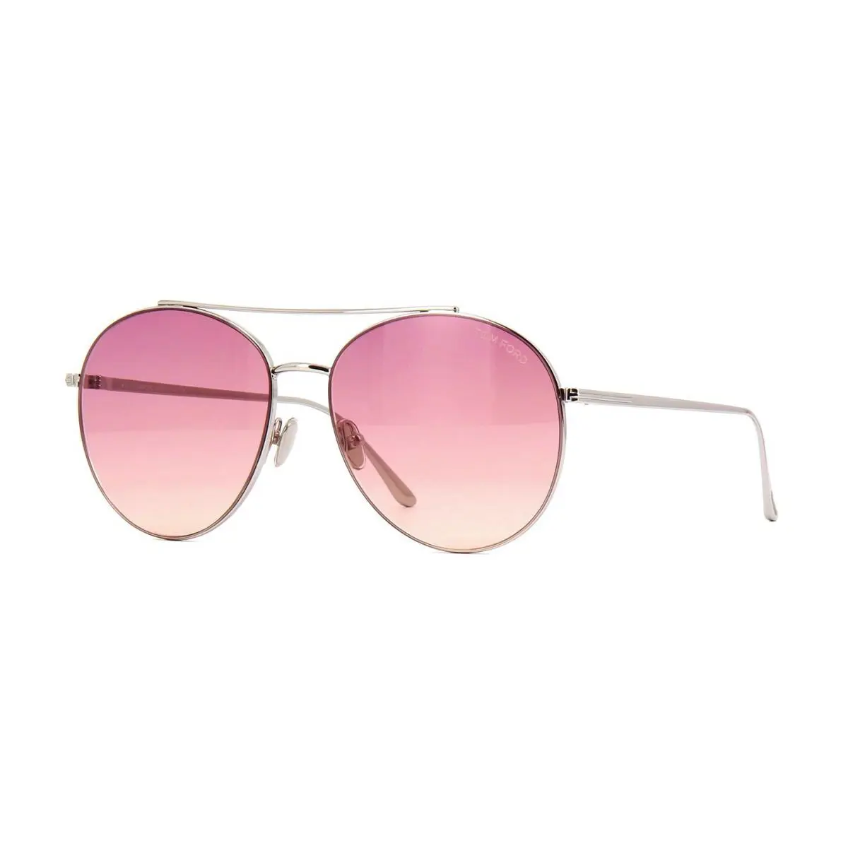 Tom Ford Cleo FT 0757 Silver/pink 16F Sunglasses