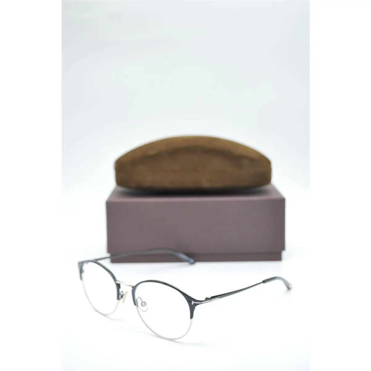 Tom Ford TF 5841-B 001 Black Blue Block Eyeglasses Frames 51-18
