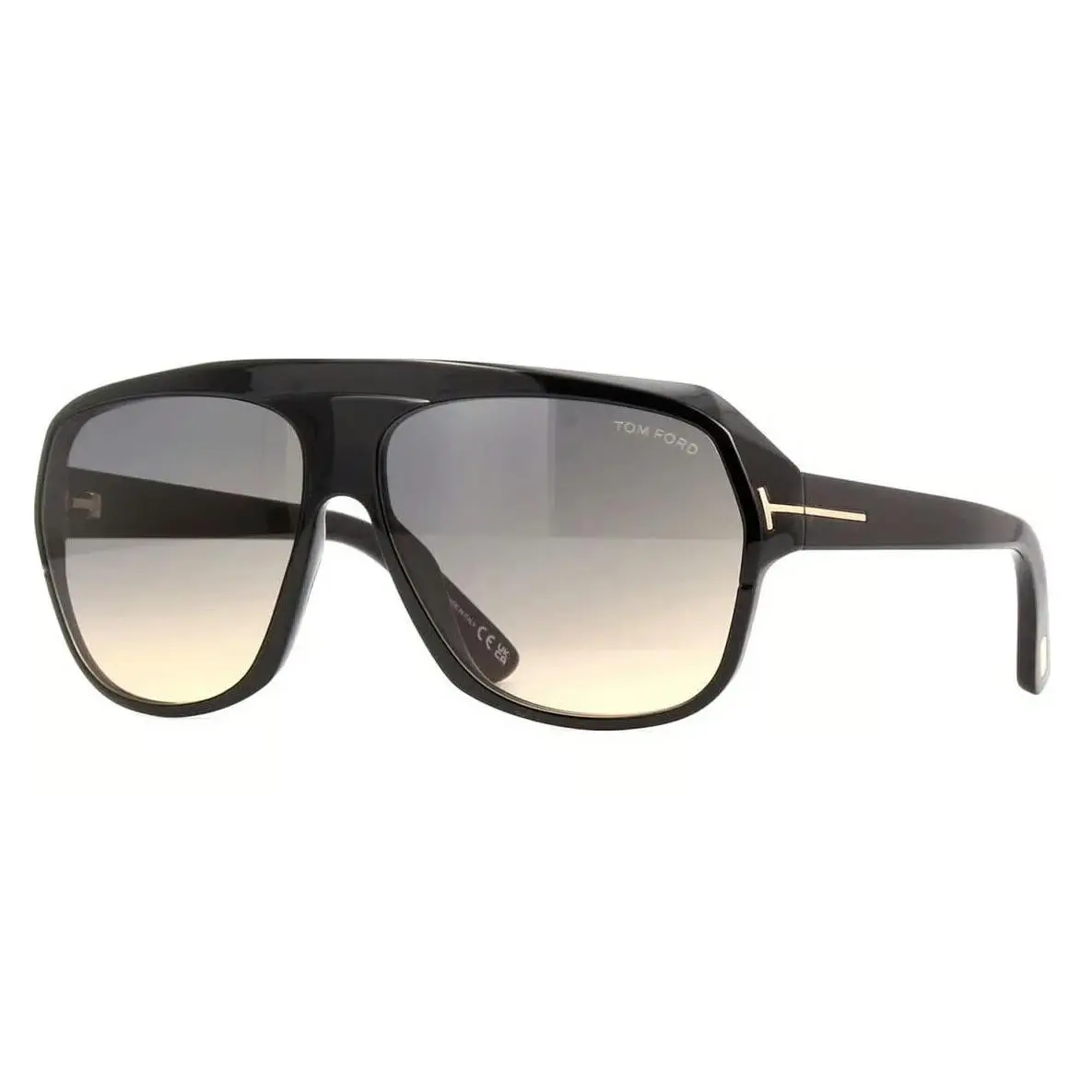 Tom Ford HAWKINGS-02 FT0908 01B Sunglasses Black Frame Gradient Lenses 62mm