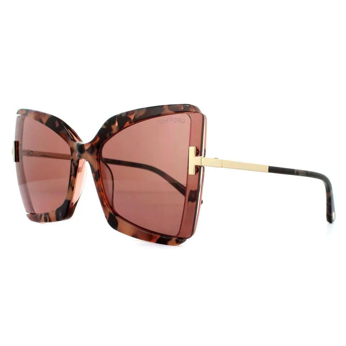 Tom Ford Sunglasses FT 0766 766 55Y Gia Havana Brown Light Rose Lens