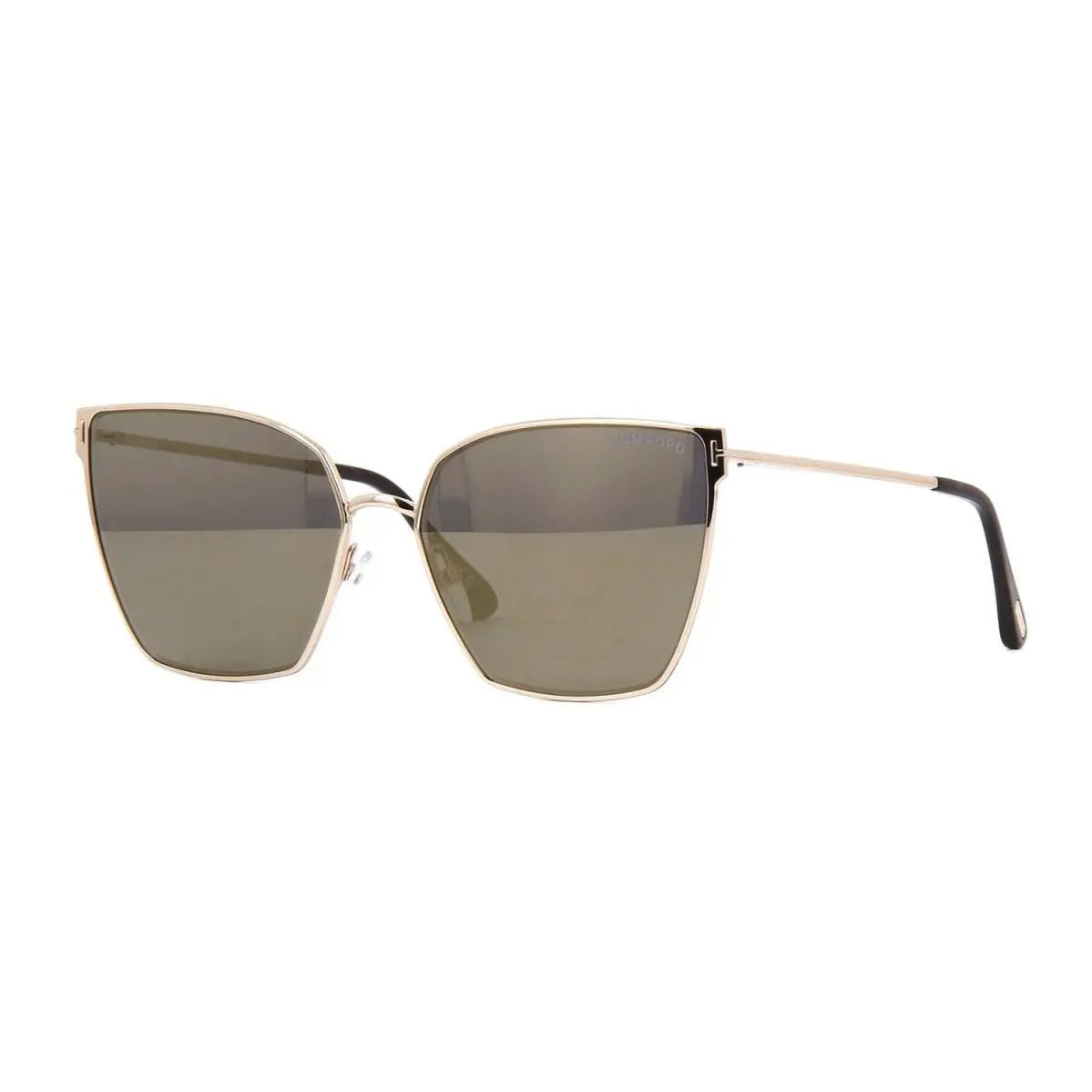 Tom Ford Helena FT 0653 Shiny Rose Gold/grey with Gold Mirror 28C Sunglasses - Frame: Shiny Rose Gold, Lens: Grey With Gold Mirror