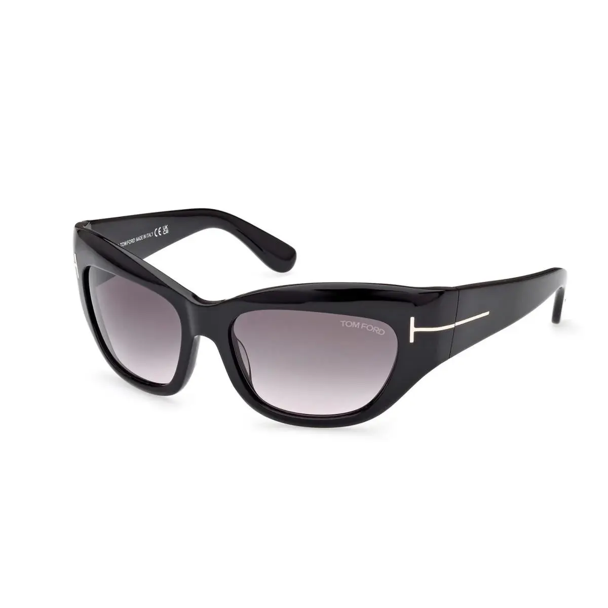 Tom Ford Brianna Women`s Black Frame Sunglasses FT1065 01B - Frame: Havana, Lens: Gradient Smoke
