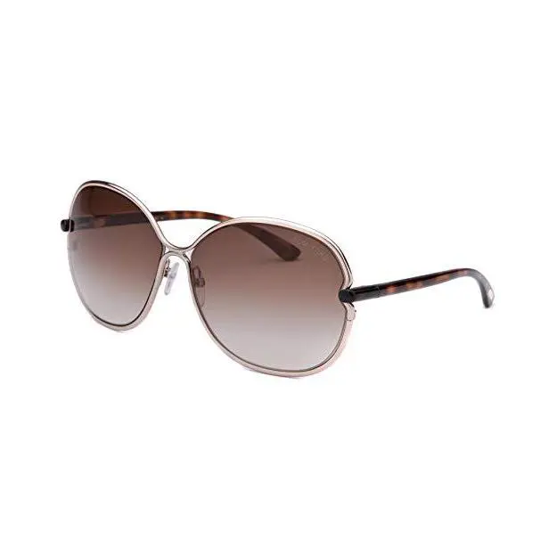 Tom Ford Leila Sunglasses Gold-tone Frame Gradient Lens FT222 34F 63-14 125 - Frame: Gold, Lens: Brown