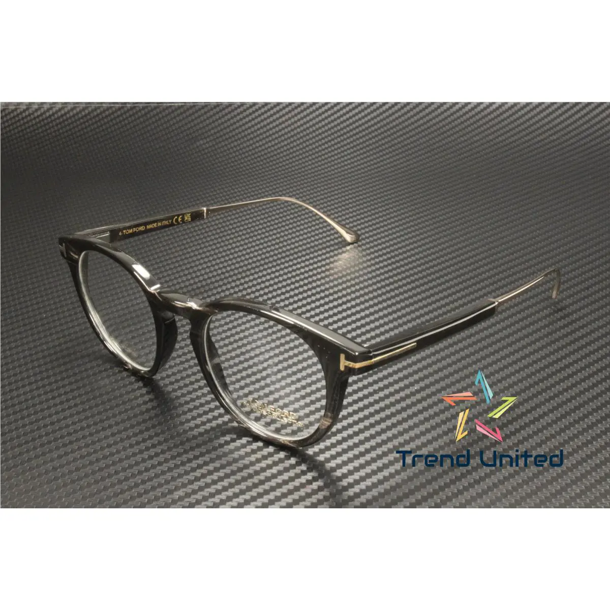 Tom Ford FT5885 P 063 Horn Black Horn 48 mm Men`s Eyeglasses