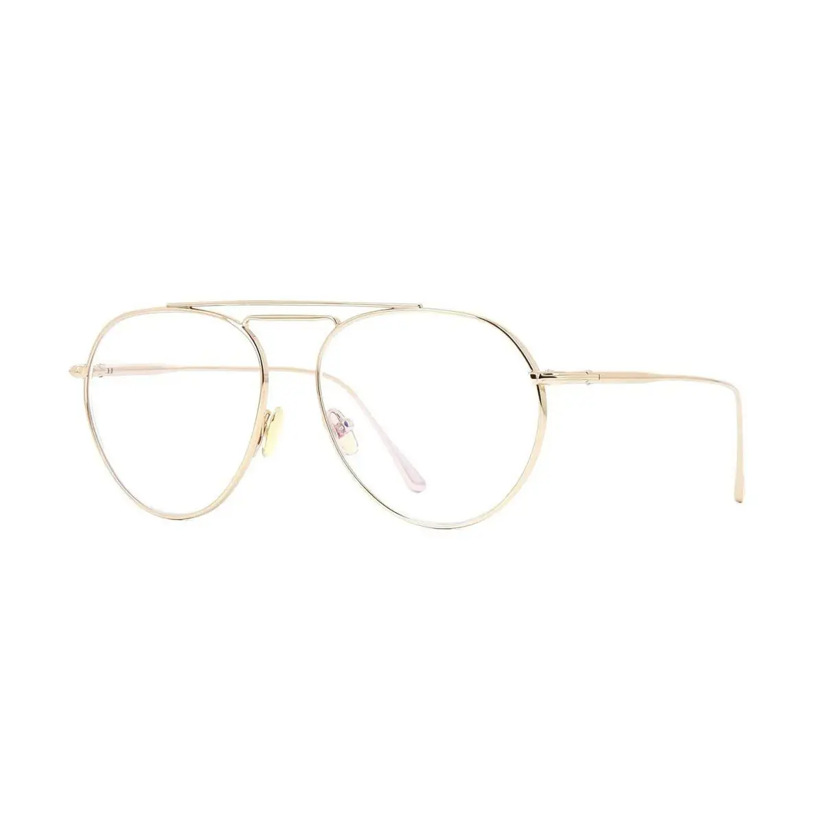 FT 5730-B Blue Block Shiny Gold 028 Eyeglasses by Tom Ford