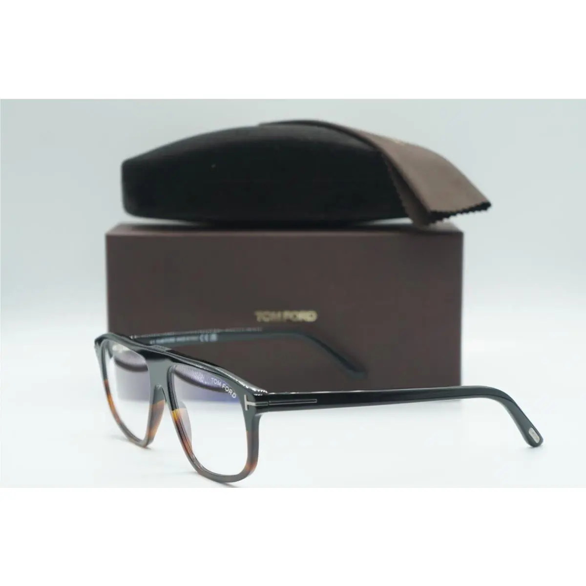 Tom Ford TF 5901-B-N 056 Black Havana Eyeglasses Frames 55-15