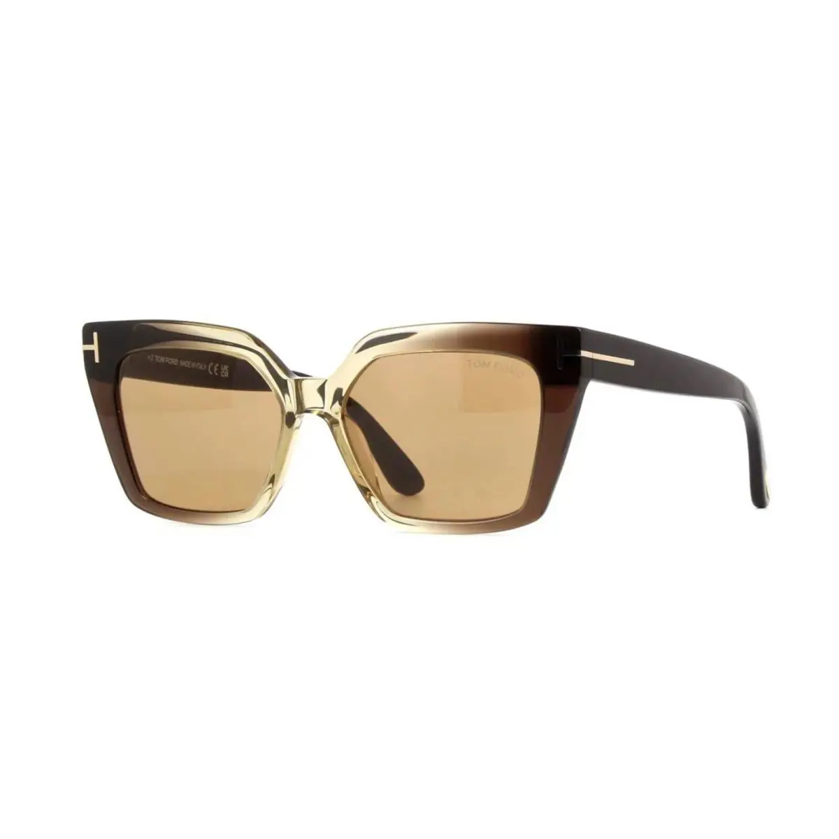 Tom Ford Winona FT 1030 Brown Crystal Shaded/brown 47J Sunglasses - Frame: Brown Crystal Shaded, Lens: Brown