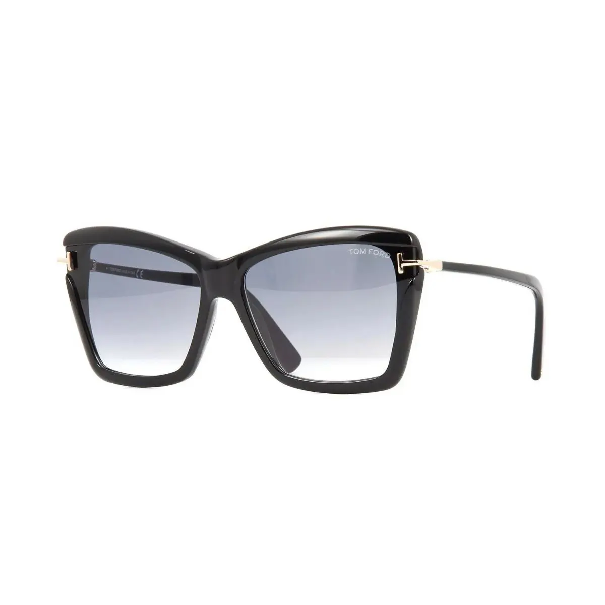 Tom Ford Leah FT 0849 Shiny Black/grey Shaded 01B Sunglasses