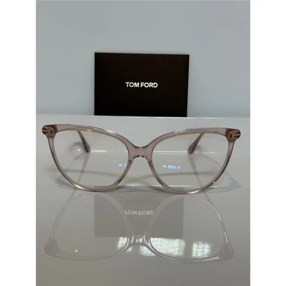 Tom Ford 5688B 072 Crystal Pink Cateye Woman Eyeglasses 55mm