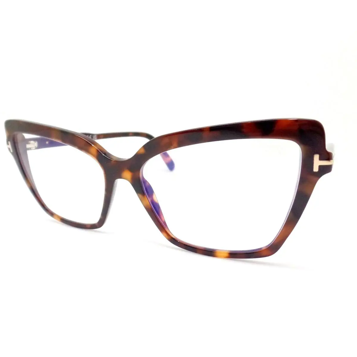 Tom Ford TF 5948-b 052 Dark Havana 55mm Blue Block Frames